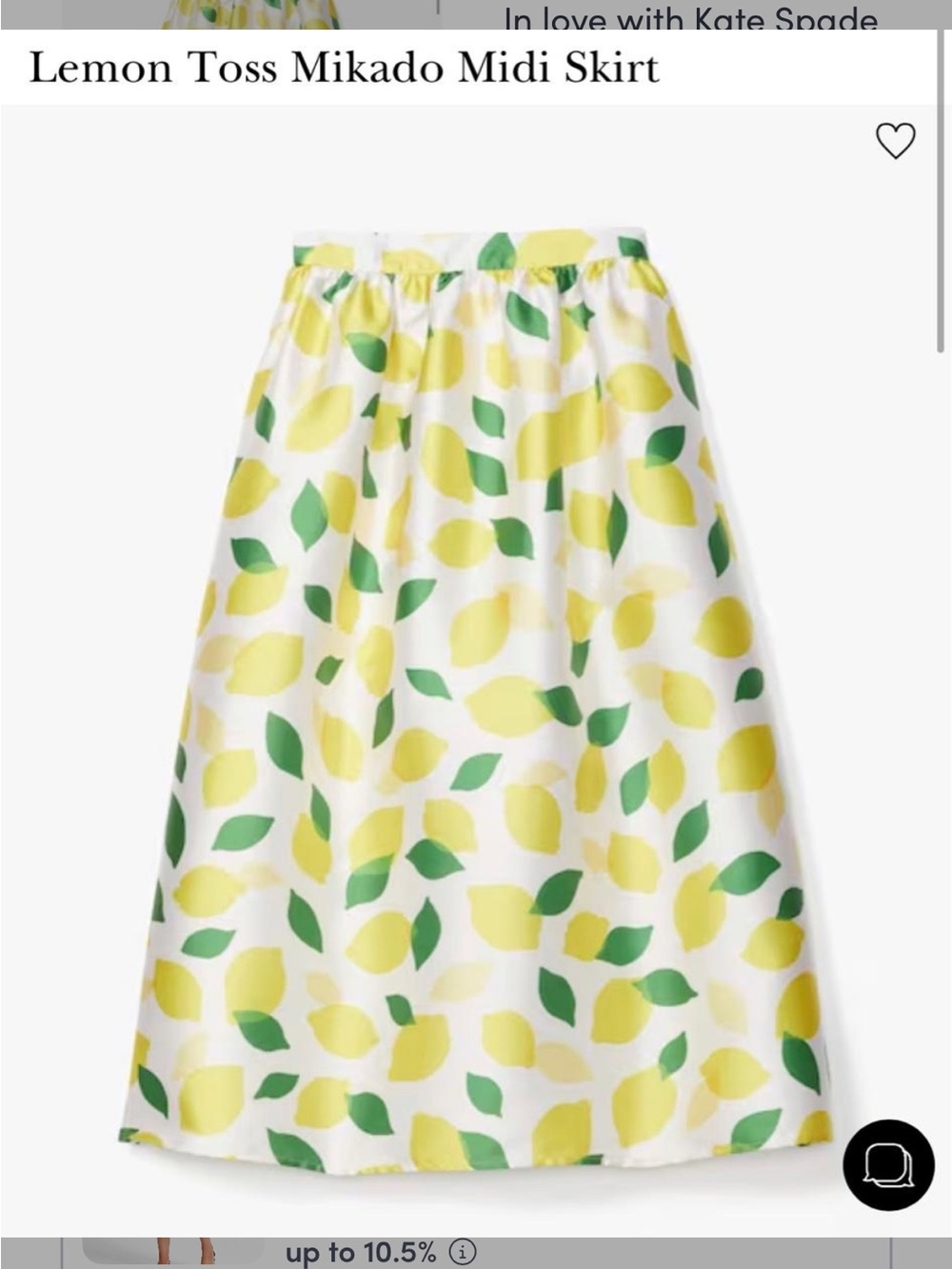 kate spade Lemon Toss Mikado Skirt